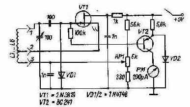 Гетеродинный индикатор резонанса на 1,8 - 150 MHz